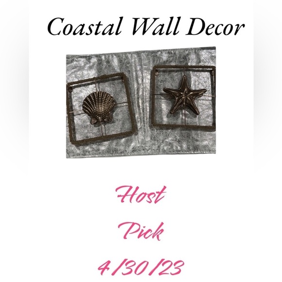 Two copper shell/starfish wall decor - Picture 1 of 7